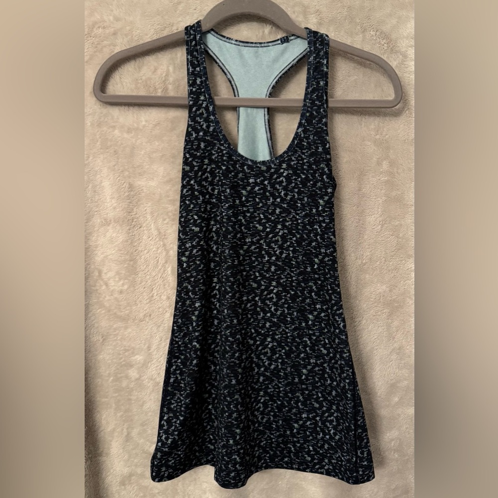 Lululemon Navy Patterned Tank Top